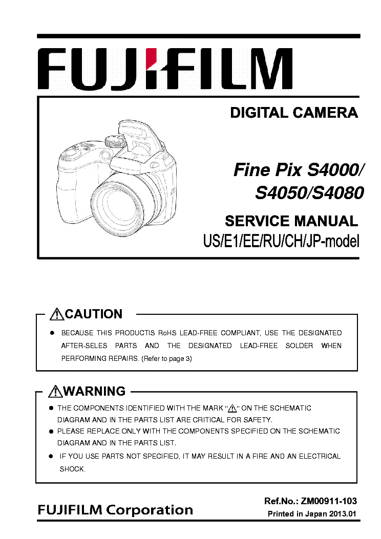 Finepix S9600 Repair Manual